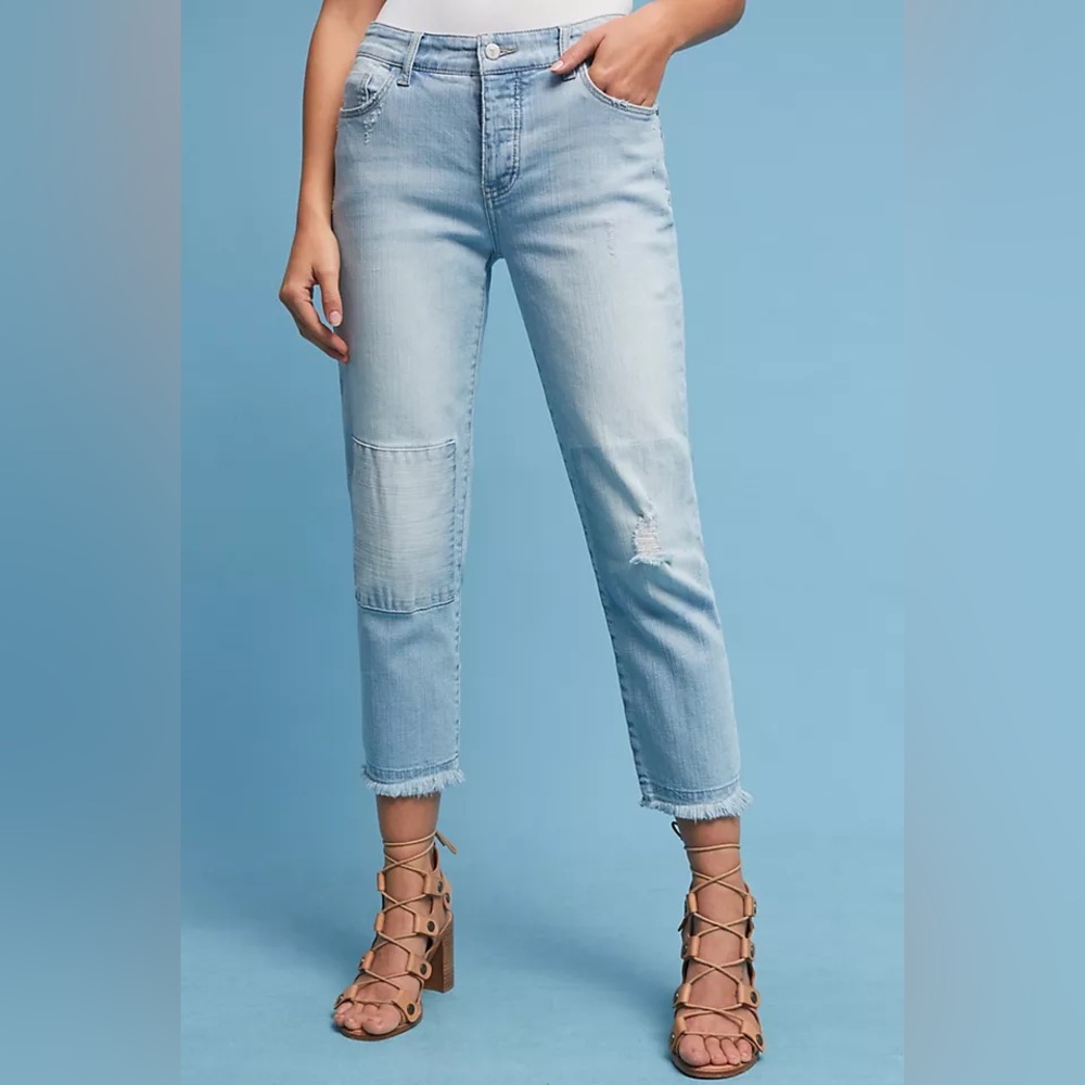 ANTHROPOLOGIE Pilcro Hyphen Mid-Rise Boyfriend Cropped Jeans